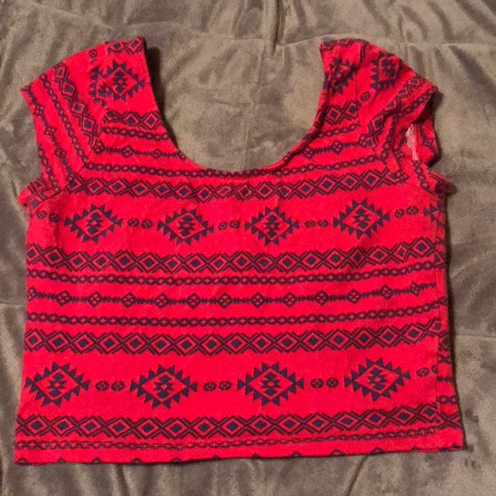 Red Stretchy Crop Top